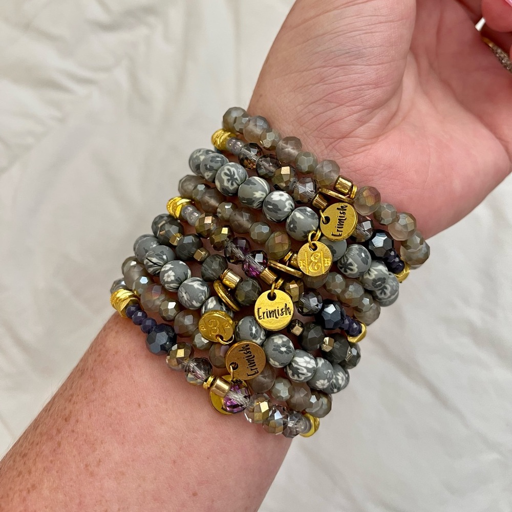 Grey/Silver Erimish Bracelet Stack - image 3